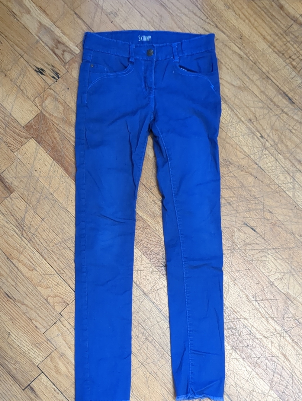 Blue Cotton Jeggings